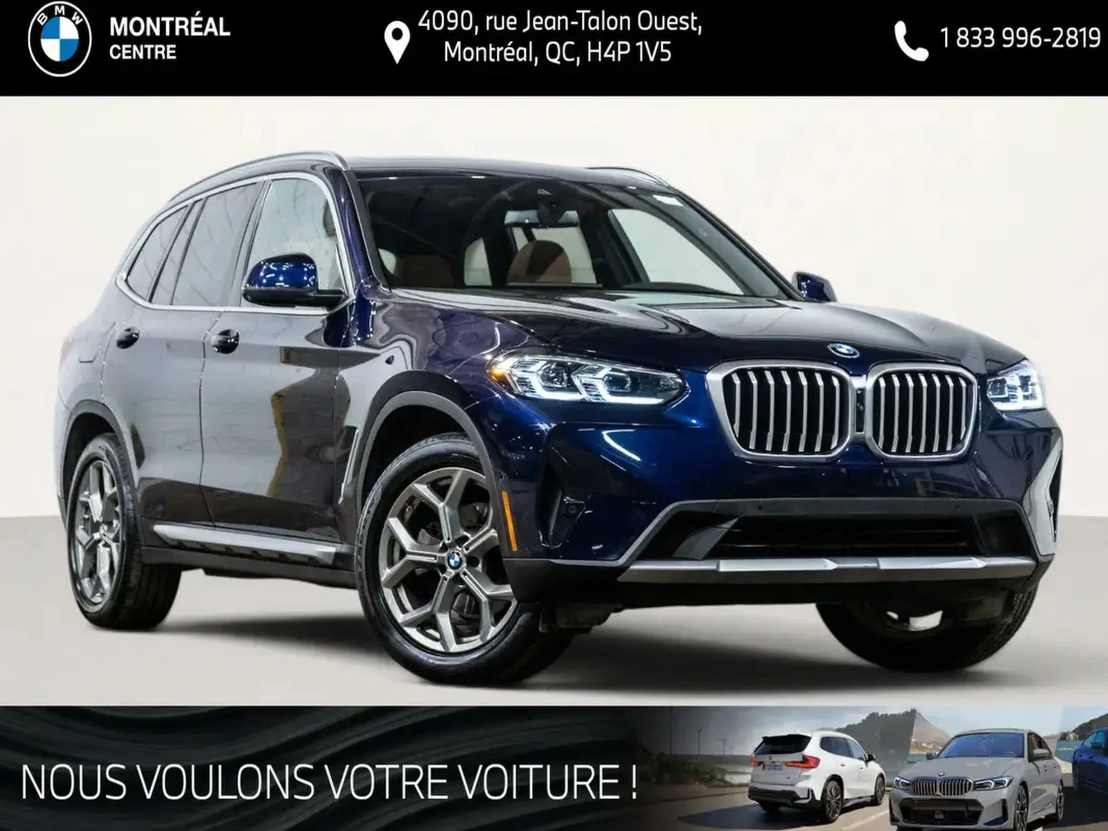 2024 BMW X3 xDrive30i | Premium Amélioré | Toit ouvrant panora