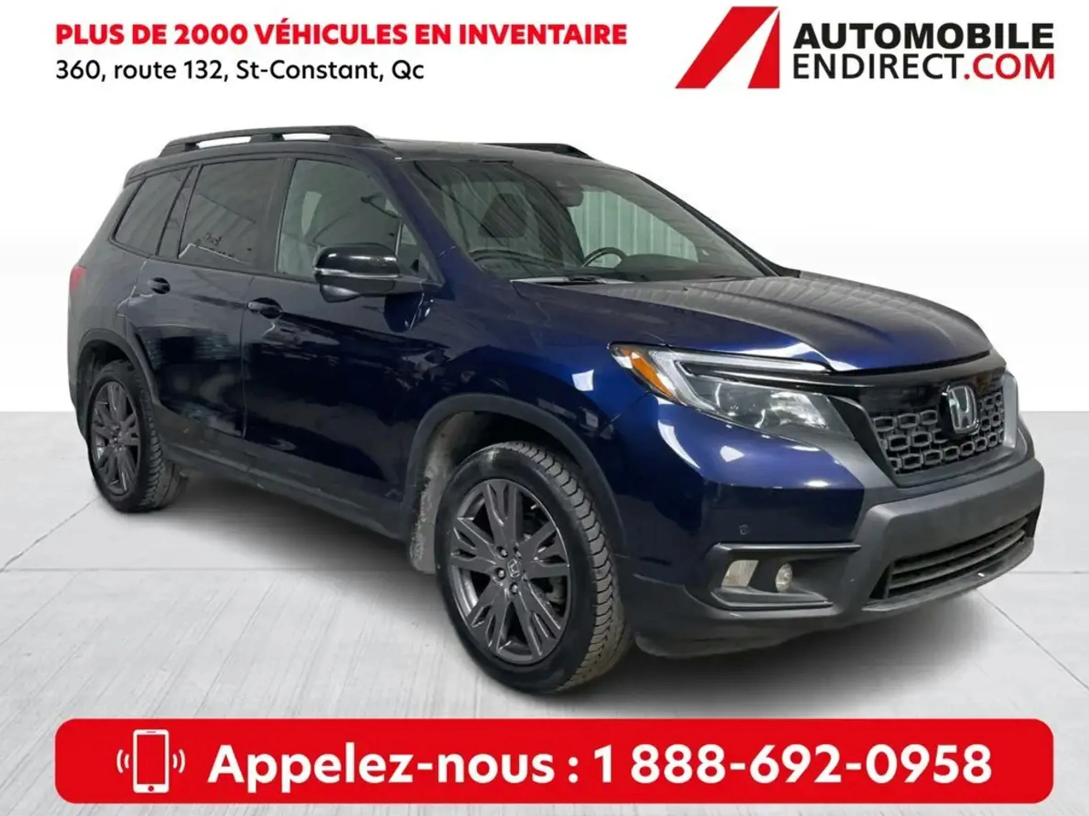 2021 Honda Passport EX-L AWD Mags Cuir Toit Ouvrant Sièges Chauffants
