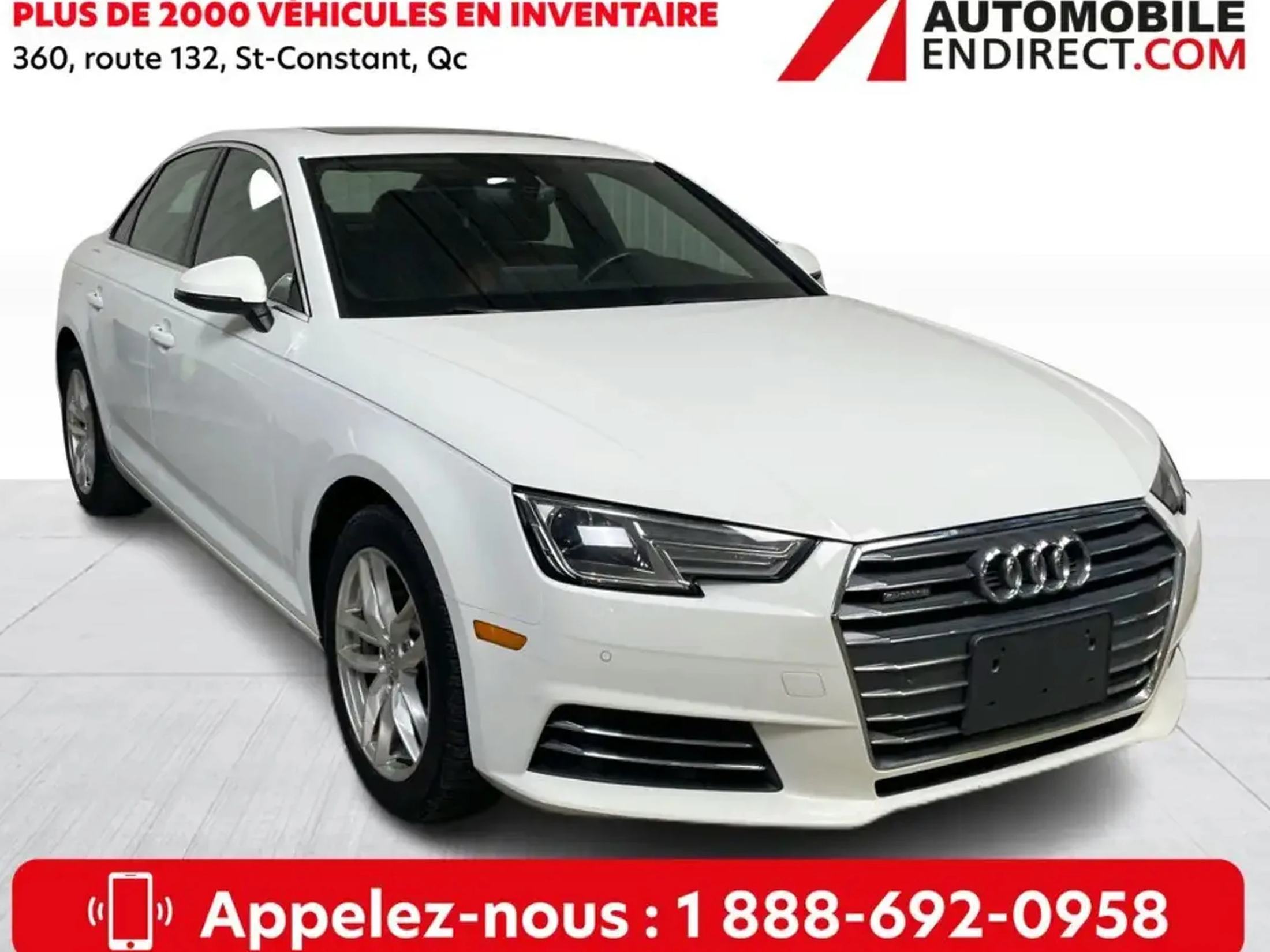 2017 Audi A4 PROGRESSIV 2.0T AWD Mags 5Passagers Cuir Toit ouvr
