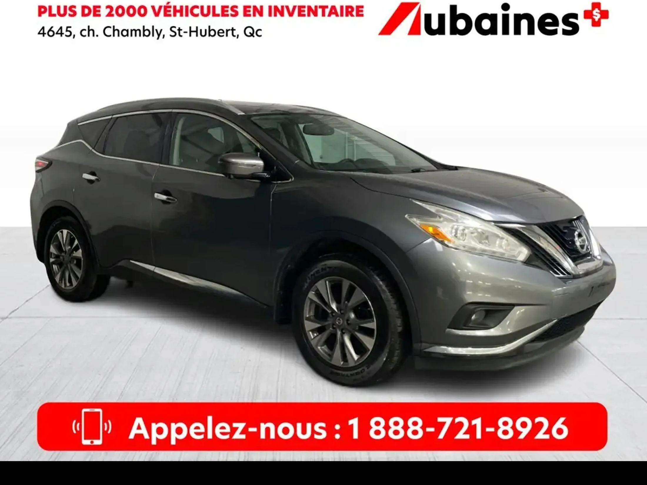 2017 Nissan Murano SL AWD Cuir Toit GPS Mags Sièges chauffants Caméra
