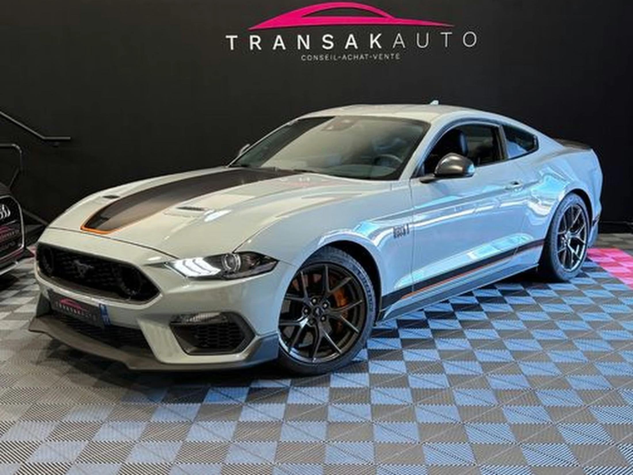 FORD MUSTANG FASTBACK V8 5.0 460ch MACH 1 / gris fighter jet / série numérotée / état irréprochable / malus inclus