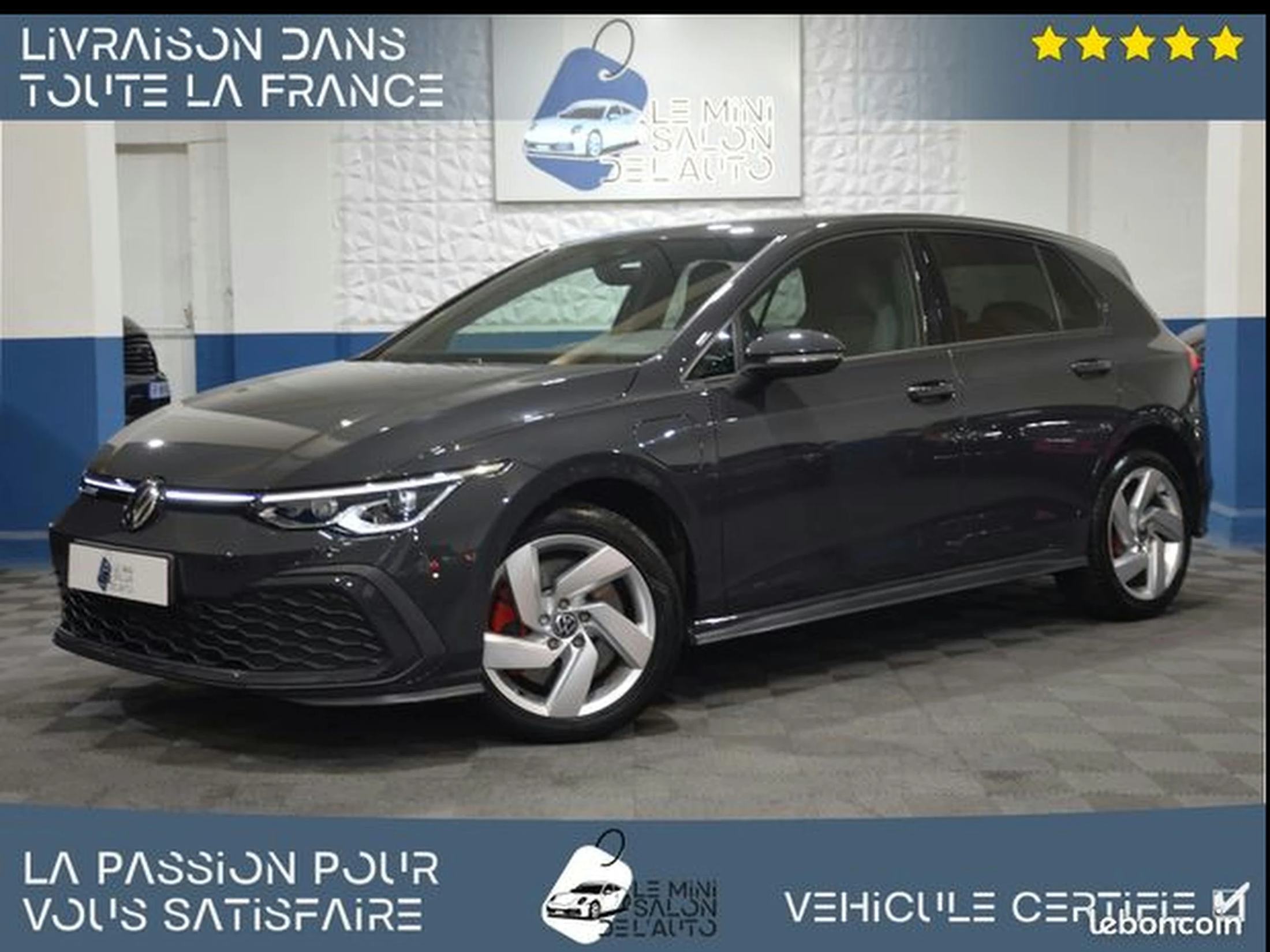 VW GOLF VIII 1.4 HYBRID RECHARGEABLE 245 GTE DSG6-43.638km-GPS CarPlay-Sièges Sport-Régulateur Adaptatif-Jantes 17"-Xénons-Historique Limpide VW-Etat Rare-Garantie 6 Mois